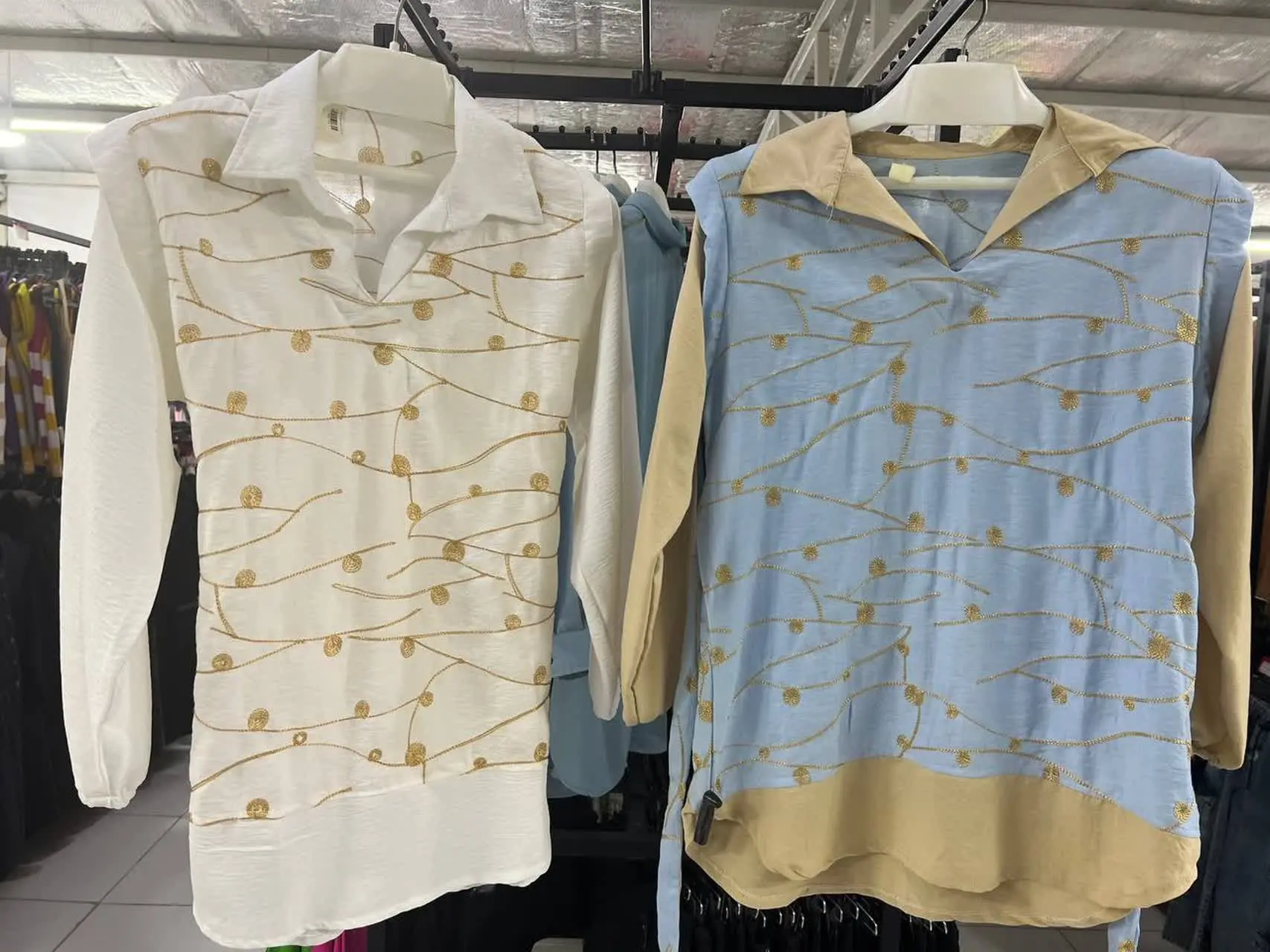 #بلوز_خامه_دوزی_طرح_دو_تیکه
