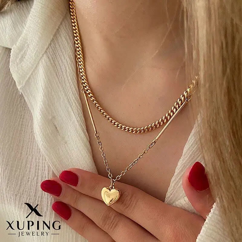 پلاک و زنجیر دولاین قلب ژوپ...