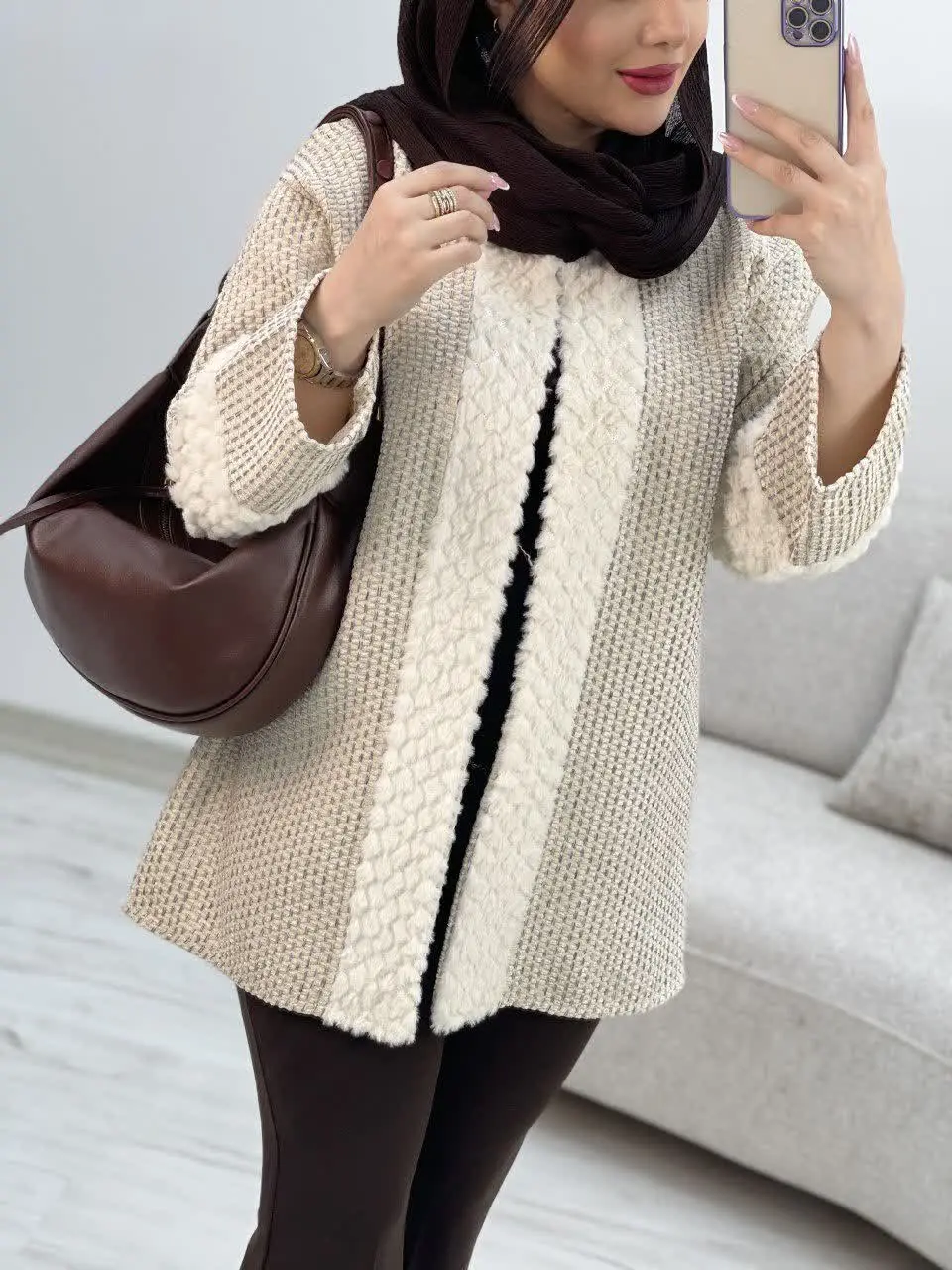 🌈رنگ بندی: شکلاتی, کرم, مشکی✔️