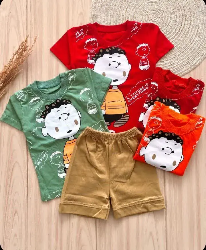 لباس بچه گانه تیشرت شلوارک پسرک
