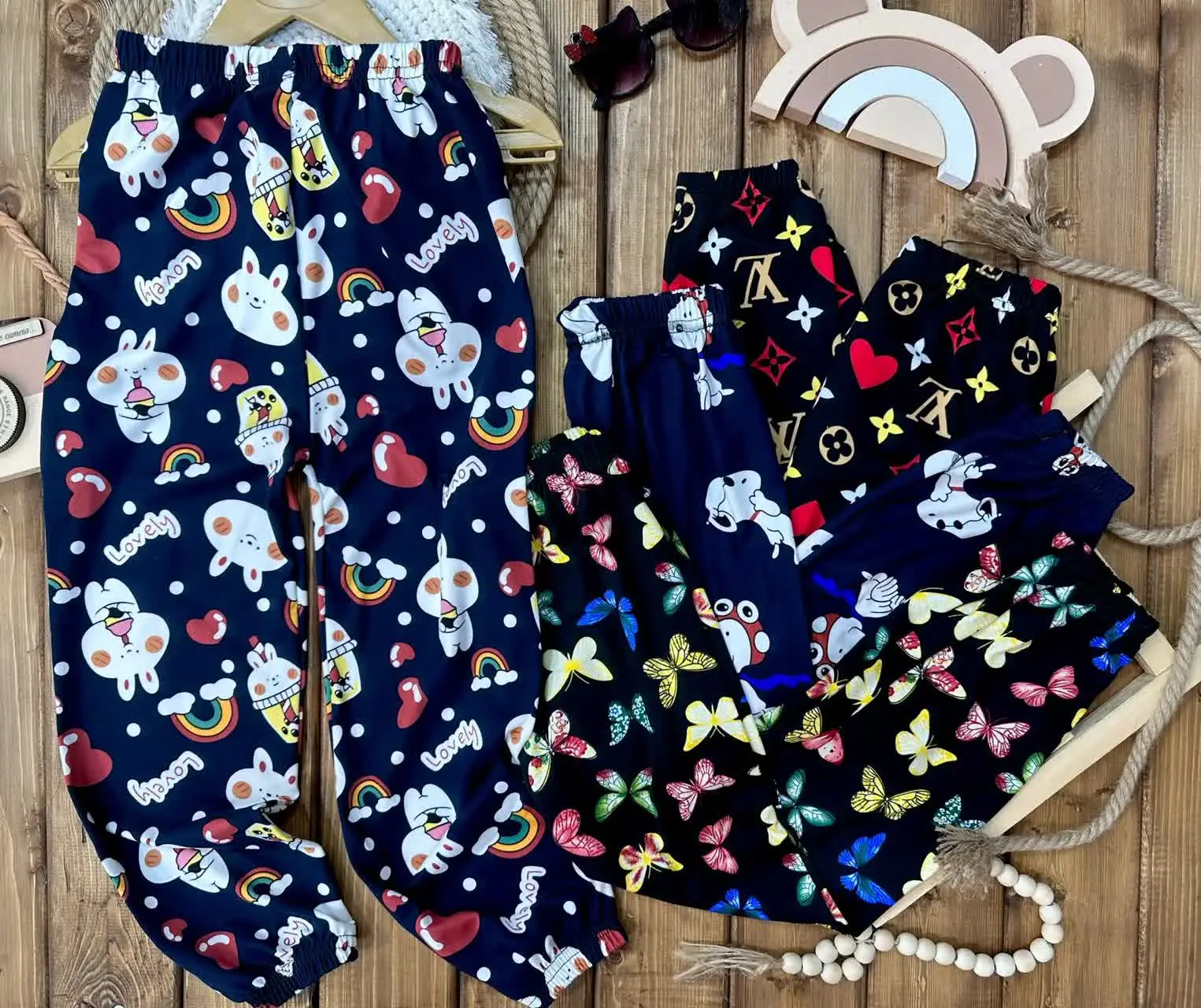 👫شلوار گیاهی دخترانه کشی تمام چاپ✅
