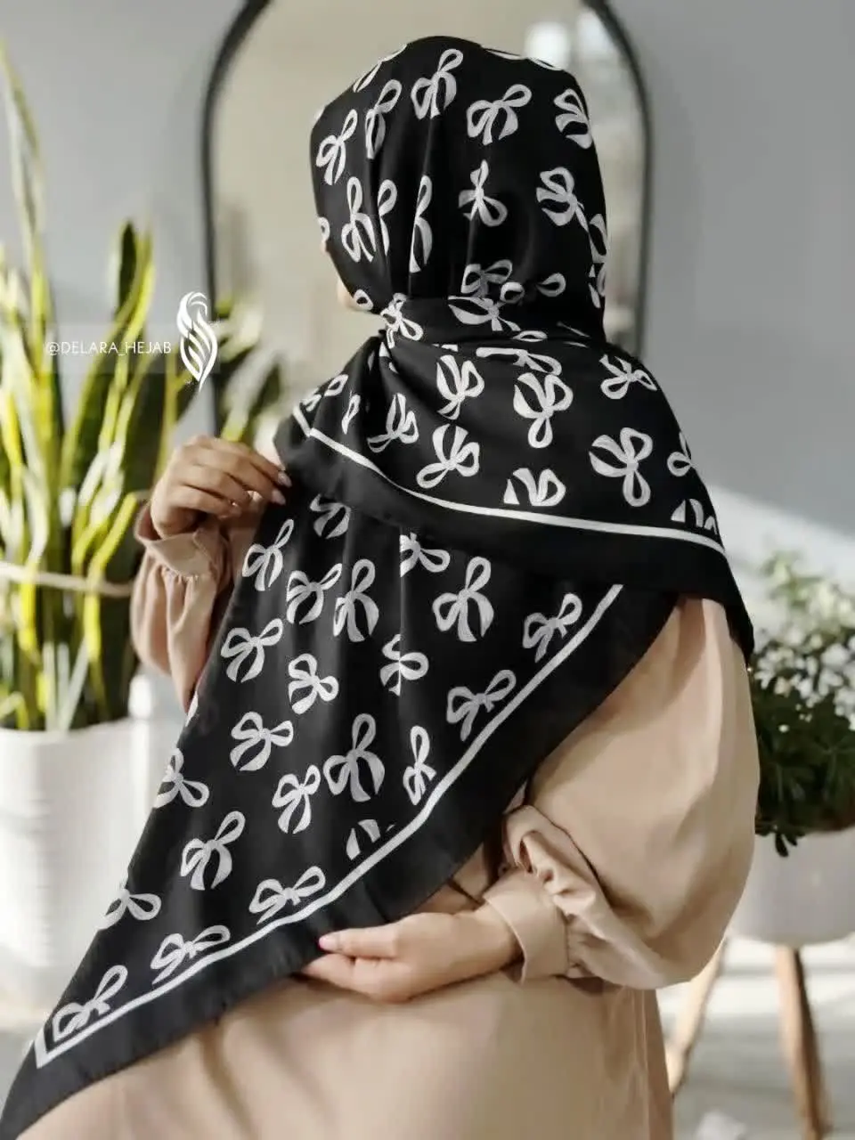 🖤 #روسری مشکی پاپیونی معروف و پرفروش☺️🌸
