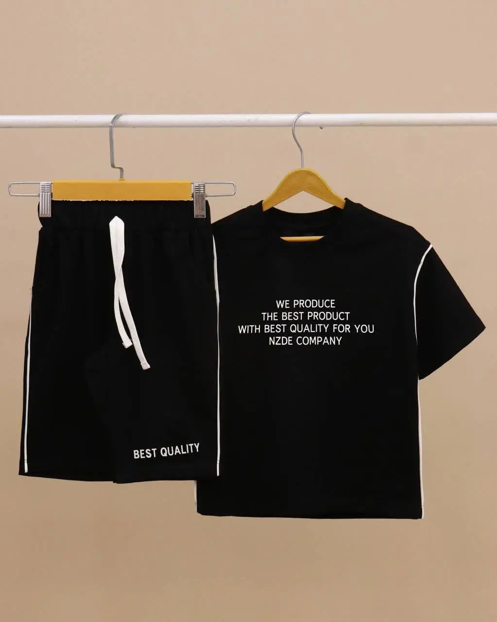 💖اسم: تیشرت شلوارک بگ استایل روز نامه ایی 💖 
