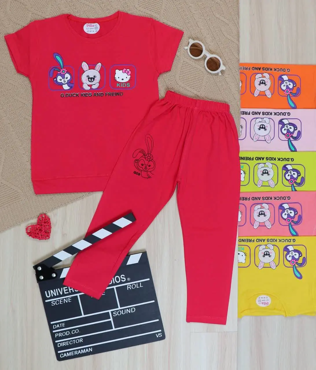 👫تیشرت و ساپورت گلدوزی خرگوش و کیتی👫
