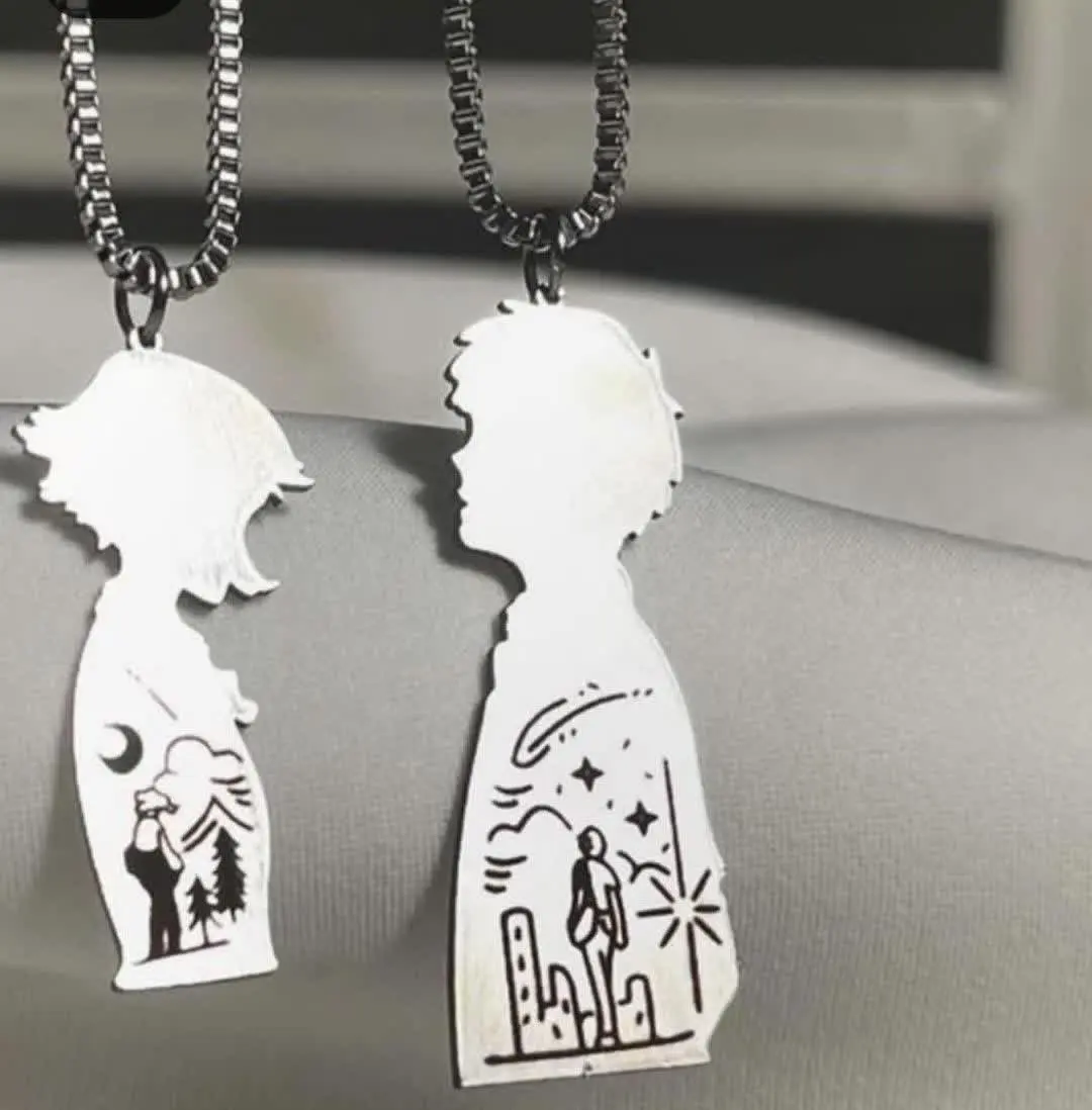 💍گردنبند ست دختر و پسر سیلور 🥰