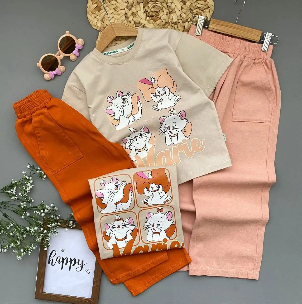 👚 نام: ست تیشرت شلوار گربه
