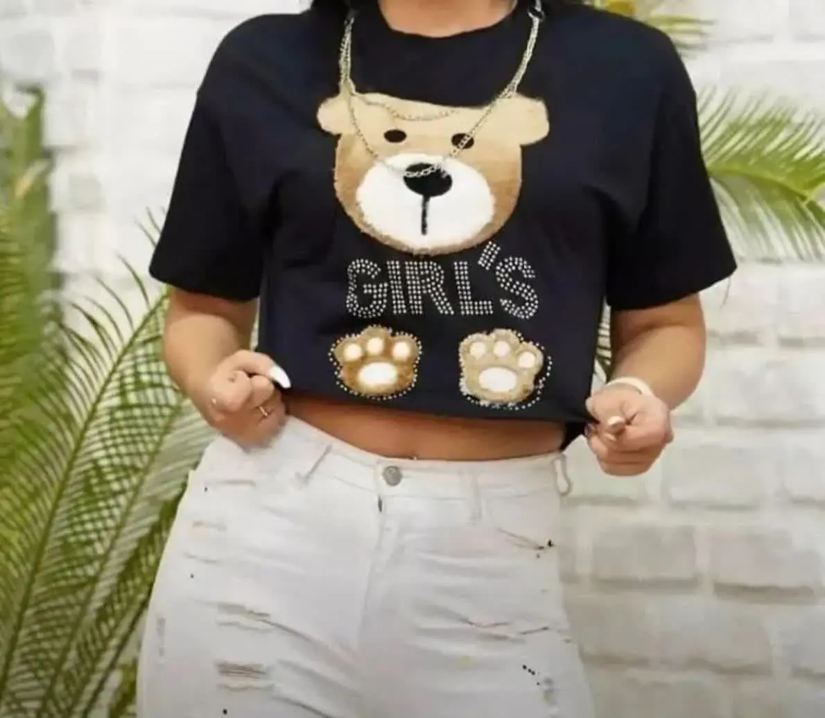 👚نام: کراپ خرسی نخ پنبه‌ای
