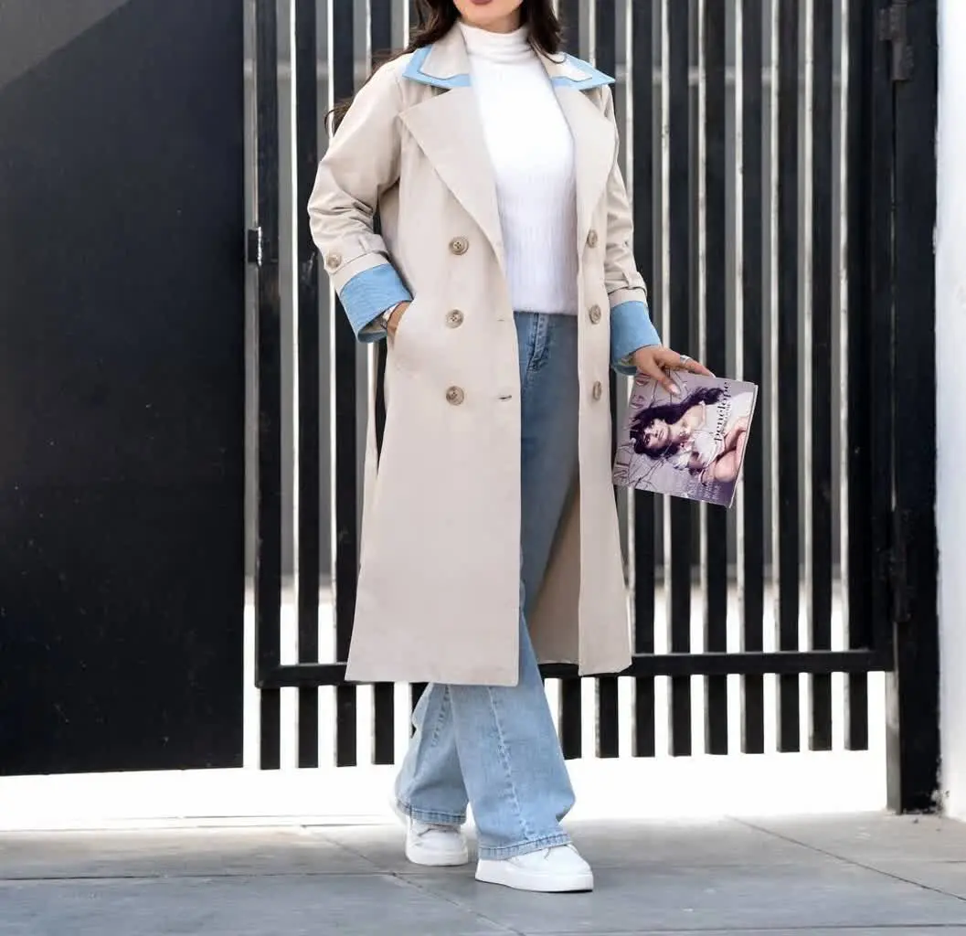 🍁🍂کتان زارا دو یقه جین
