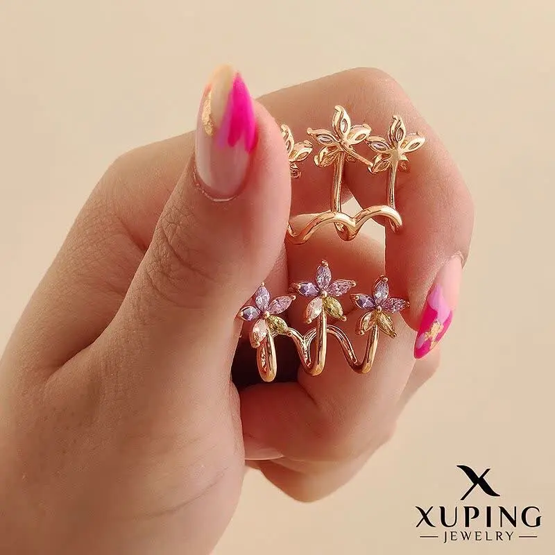 💎 گوشواره سه لاین شکوفه برن...