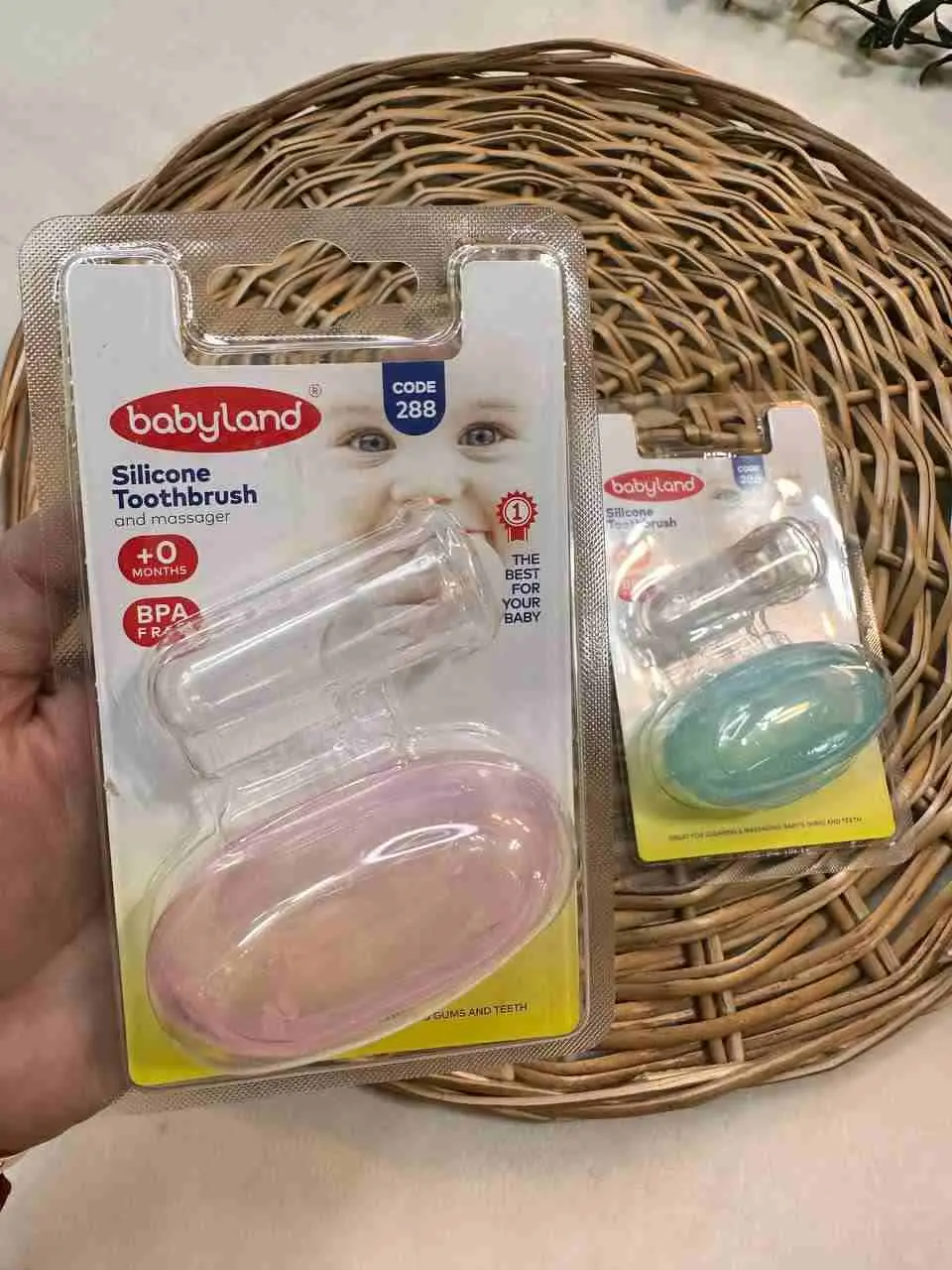 مسواک انگشتی سیلیکونی (بی بی لند ۲۸۸) نوزادی کد ۳۱۷۰۲۹ 
