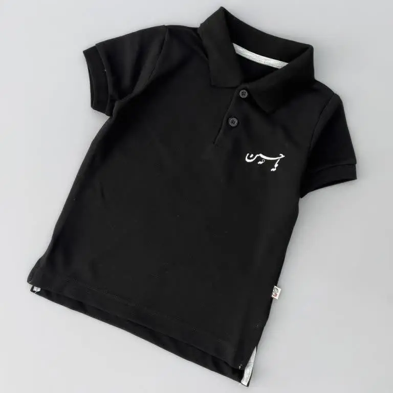 تیشرت یقه دار مشکی
