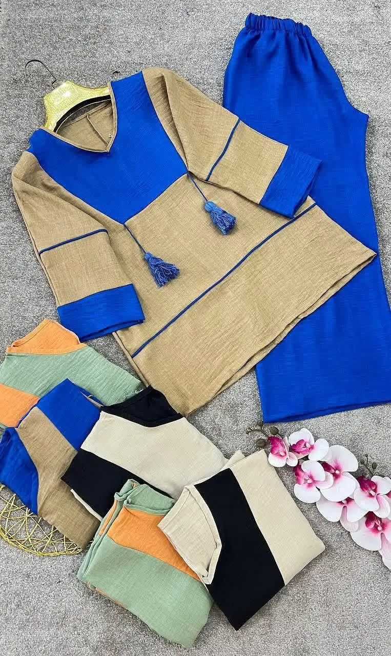 نام: ست مانتو شلوار منگوله دار
