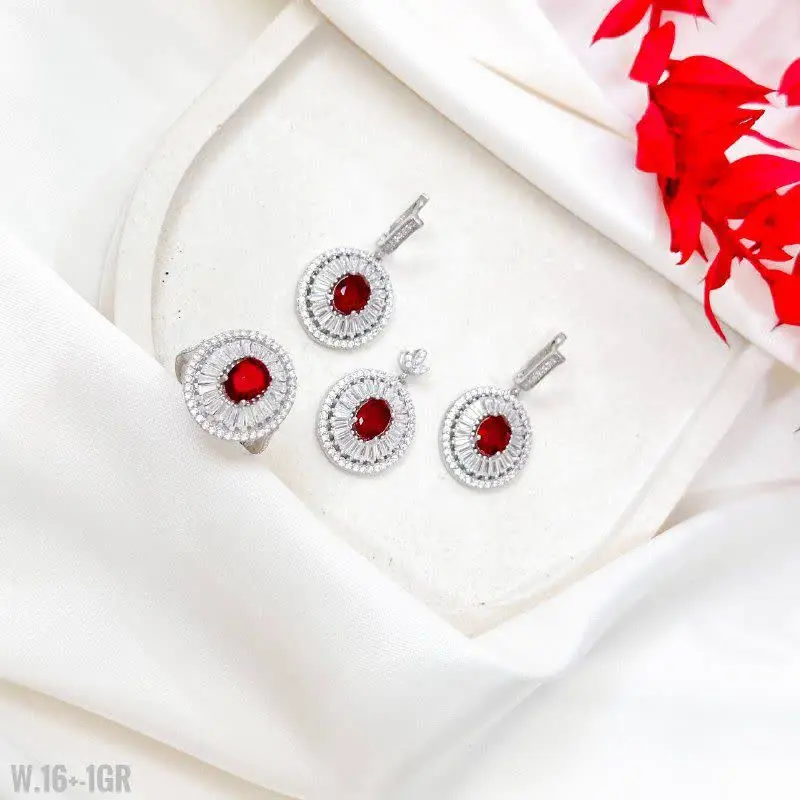 💎نیم ست نقره#زنانه مدل جواهری
