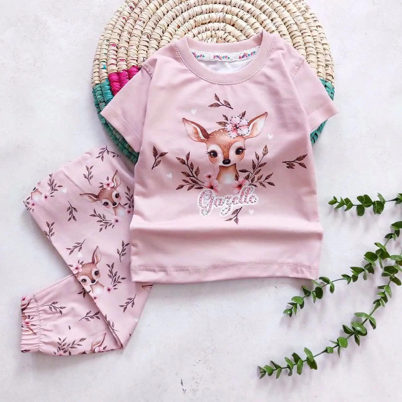 تیشرت شلوار نگینی آهو
