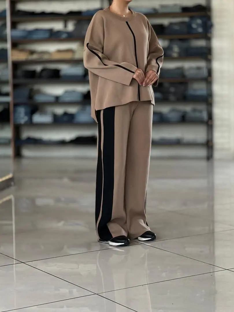 😍مدل ست بافت خطی 
