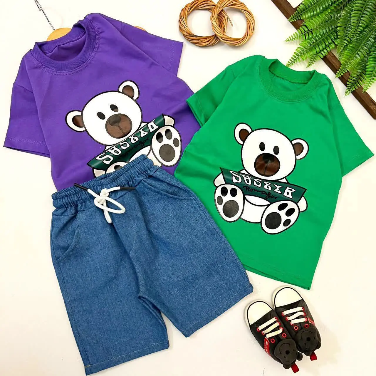 👚نام: تی شرت شلوارک جین تدی
