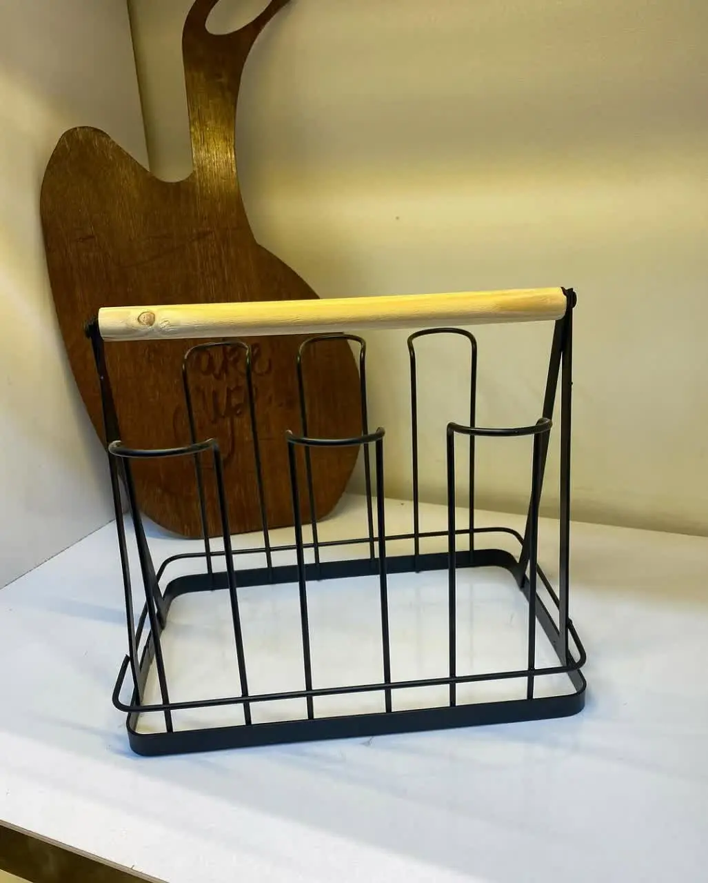 #استند جا لیوانی فلزی دسته چوبی🍓 
