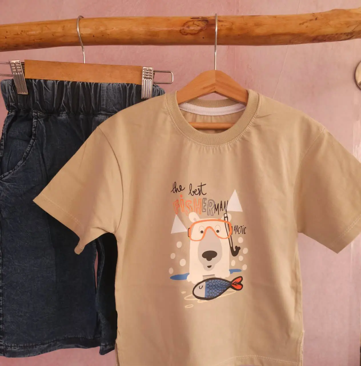 🔮ست تیشرت شلوارک اسپرت طرح Fisher🔮
