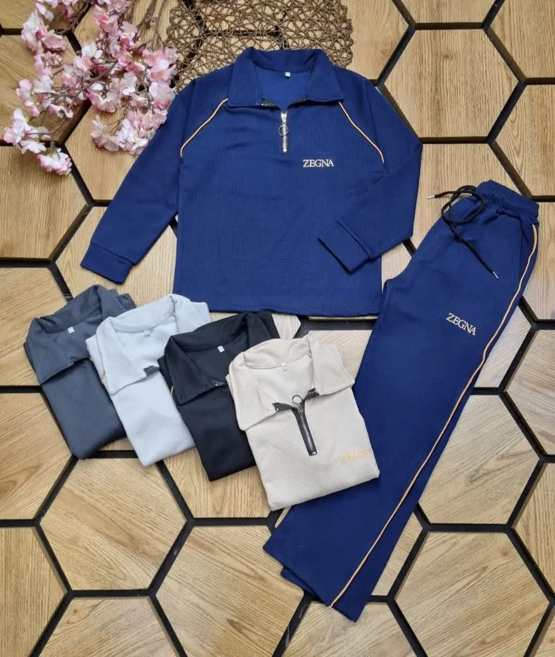 🌹بلوز شلوار بیسکوییتی پسرانه👦