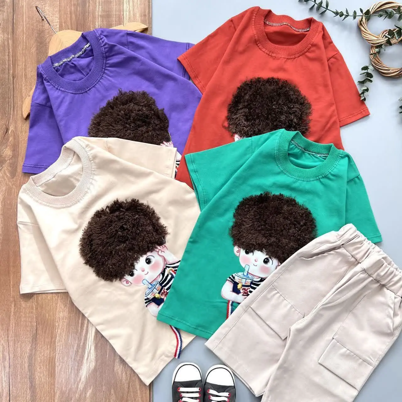 تیشرت پنبه سوپر شلوار کتان بنگال کش 
