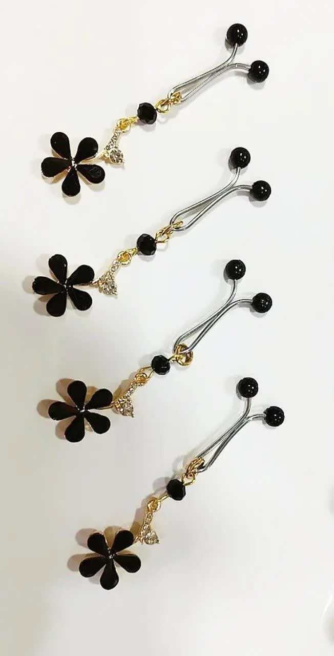 مدل گل پنج پر مشکی
