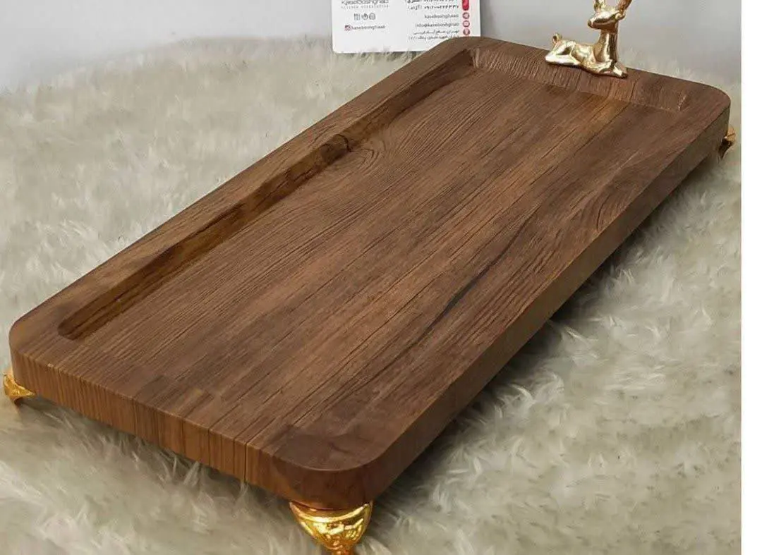 سینی مستطیل گوزن پایه دار
