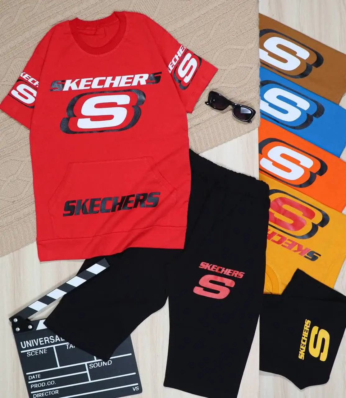 👫تیشرت و شلوارک پسرانه پنبه چاپ S👫
