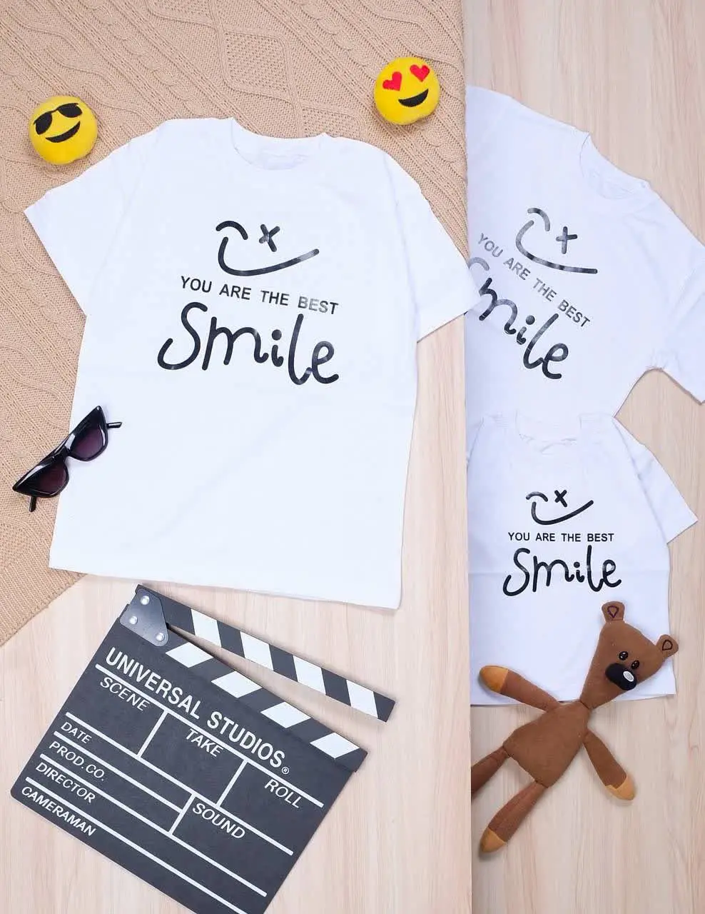 👫تیشرت تک سفید چاپ SMILE👫
