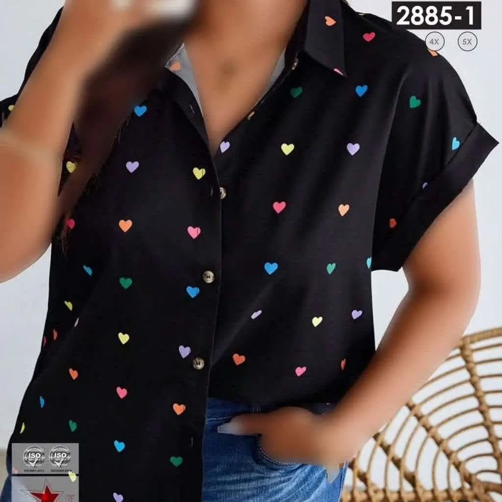 🔸 نام: #شومیز مجلسی طرح قلب #سایزبزرگ 
