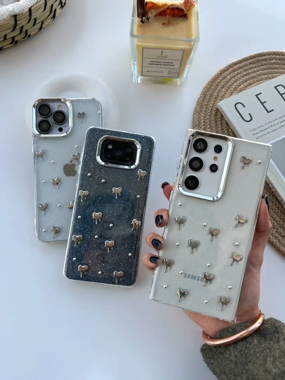 📱مدل قاب: قاب قلب شفاف اکلیلی مخصوص انواع #سامسونگ #شیائومی و #آیفون 
