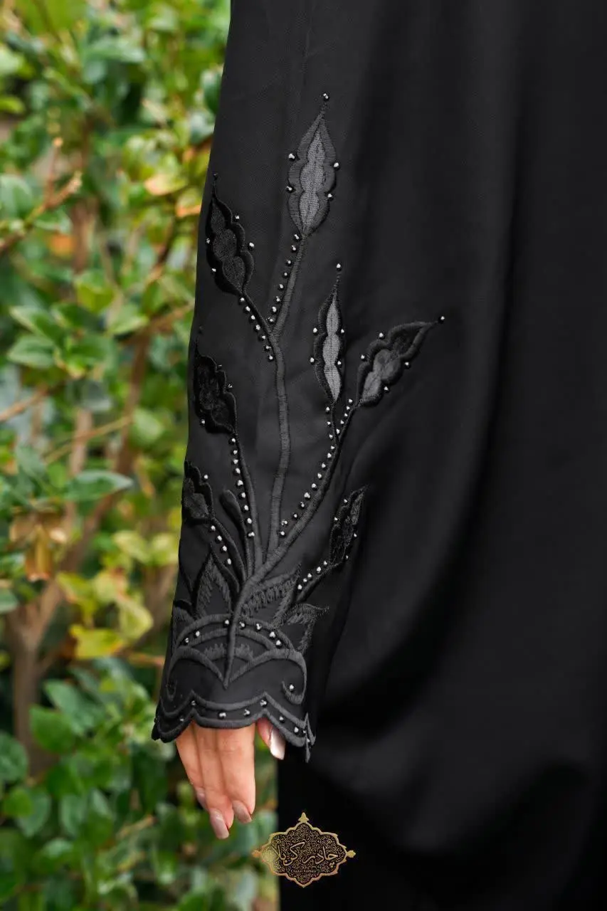 🟣 چادر دانشجویی گلدوزی مدل آیدا
