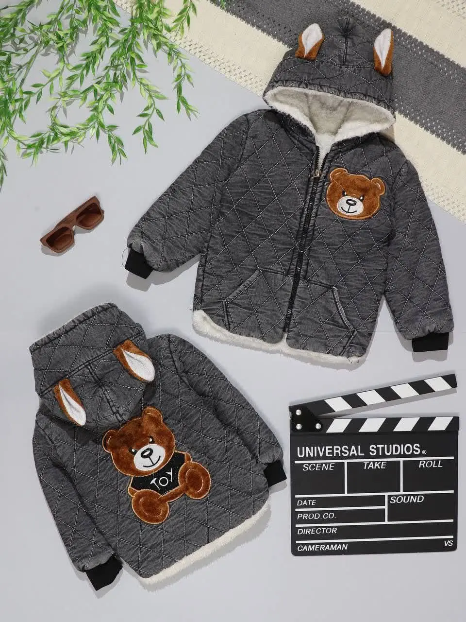 👫کاپشن جین زغالی گلدوزی لوز...