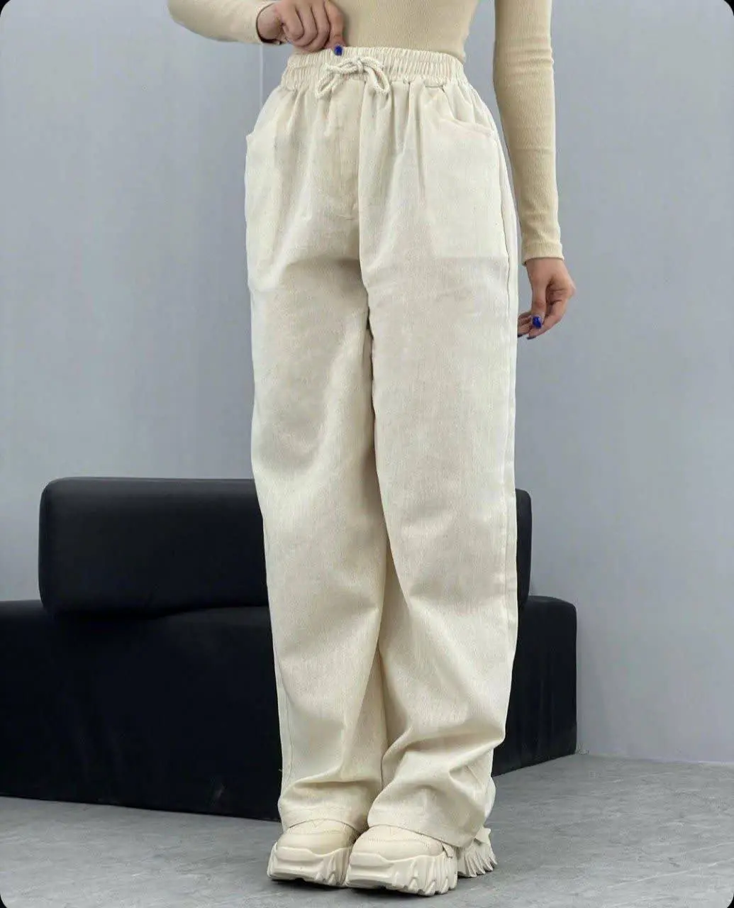 شلوار بگ کتان