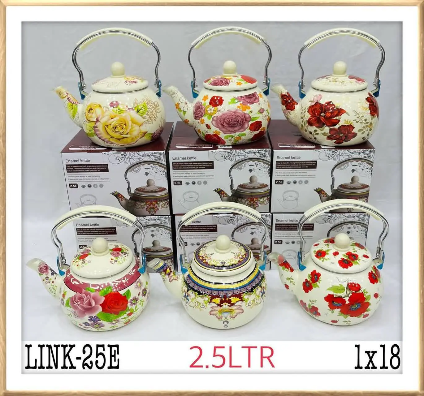 🌸قوری لعابی گلدار
