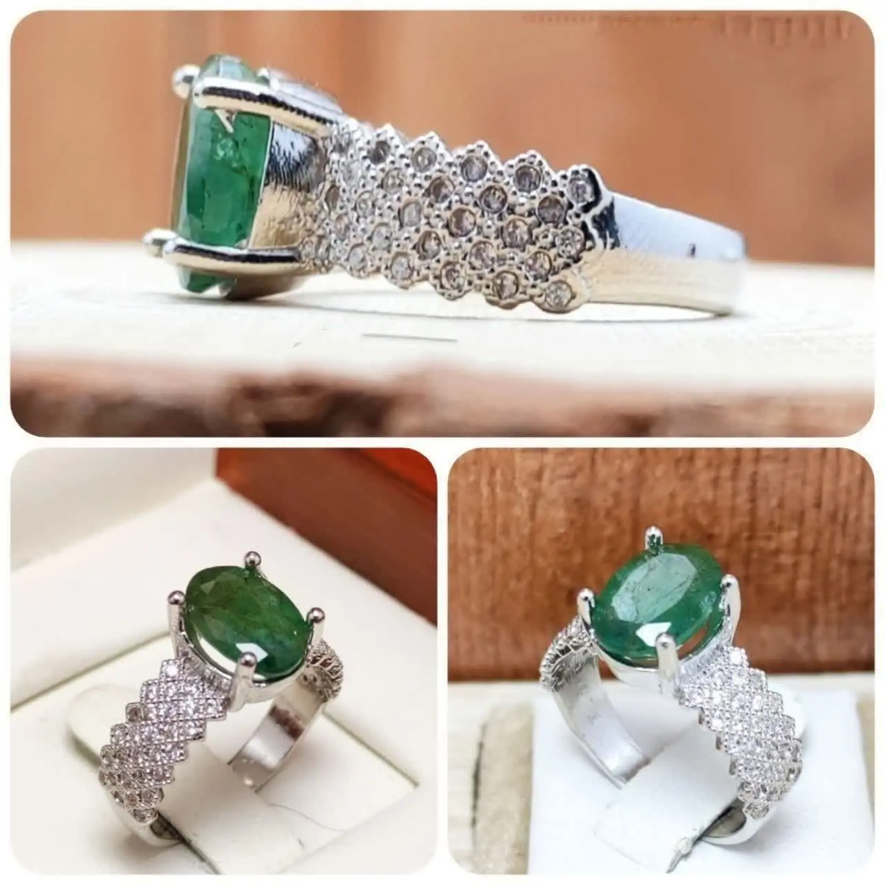 💎انگشترزنانه زمرد اصل 💯