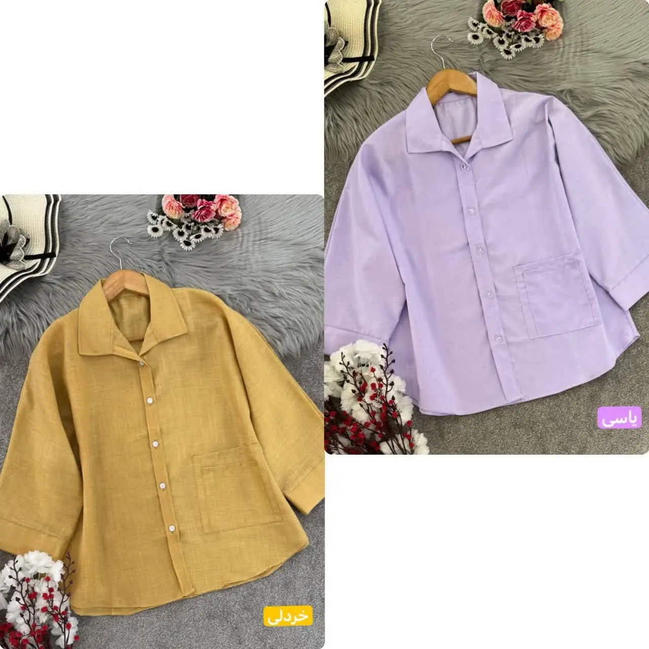 شومیز دو جیب سایه