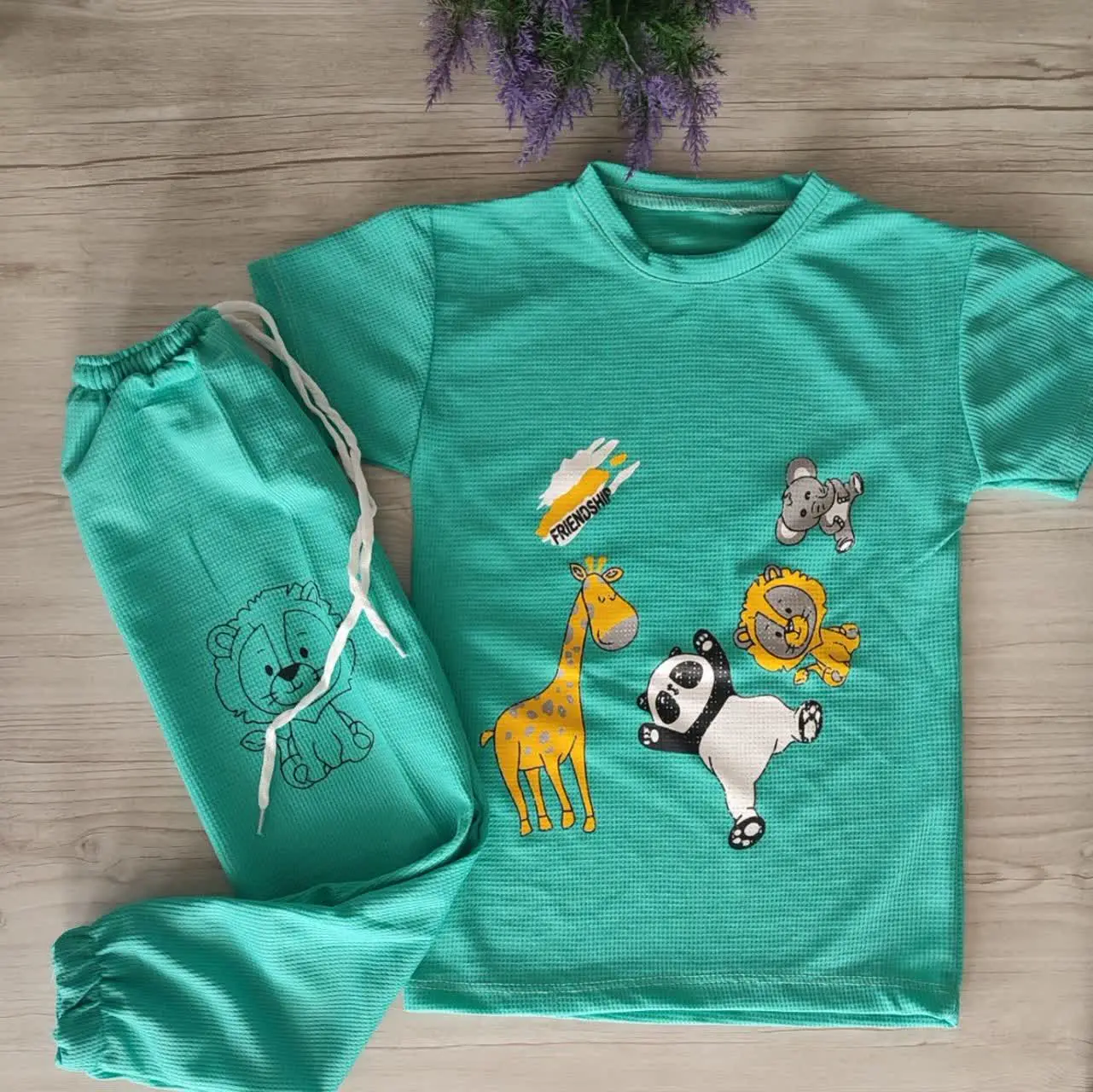 تیشرت شلوار بیسکویتی حیوانات😍 
