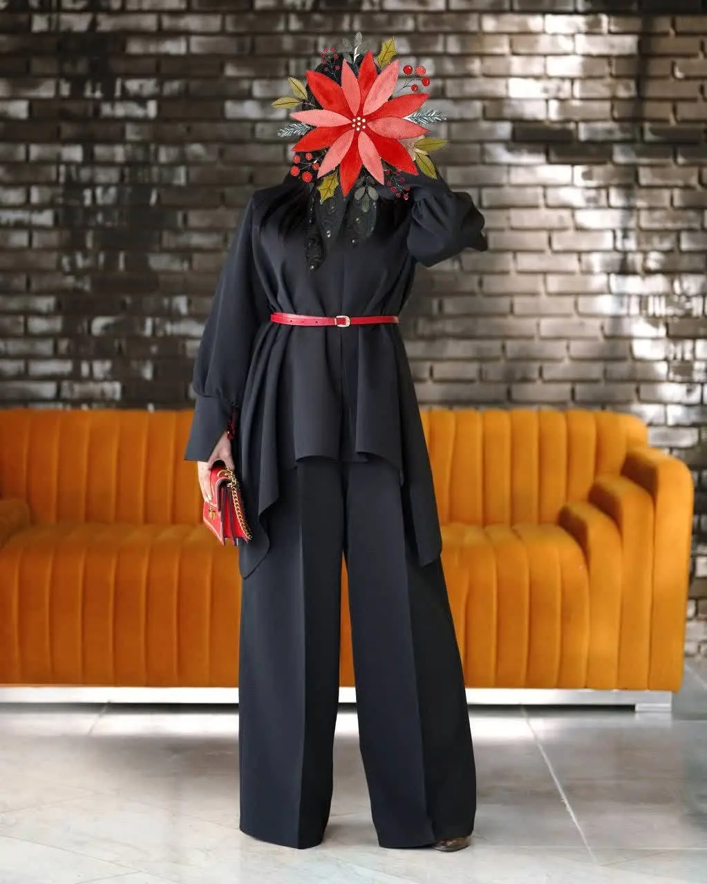 ست ویژه مانتو+شلوار+کمربند🤗
