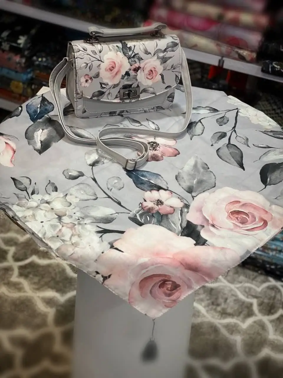 🧶جنس کیف پارچه کتان و چرم ص...