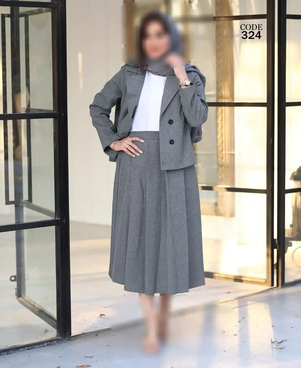 #ست_سه_تیکه #کت_دامن_شومیر #اسپرت
