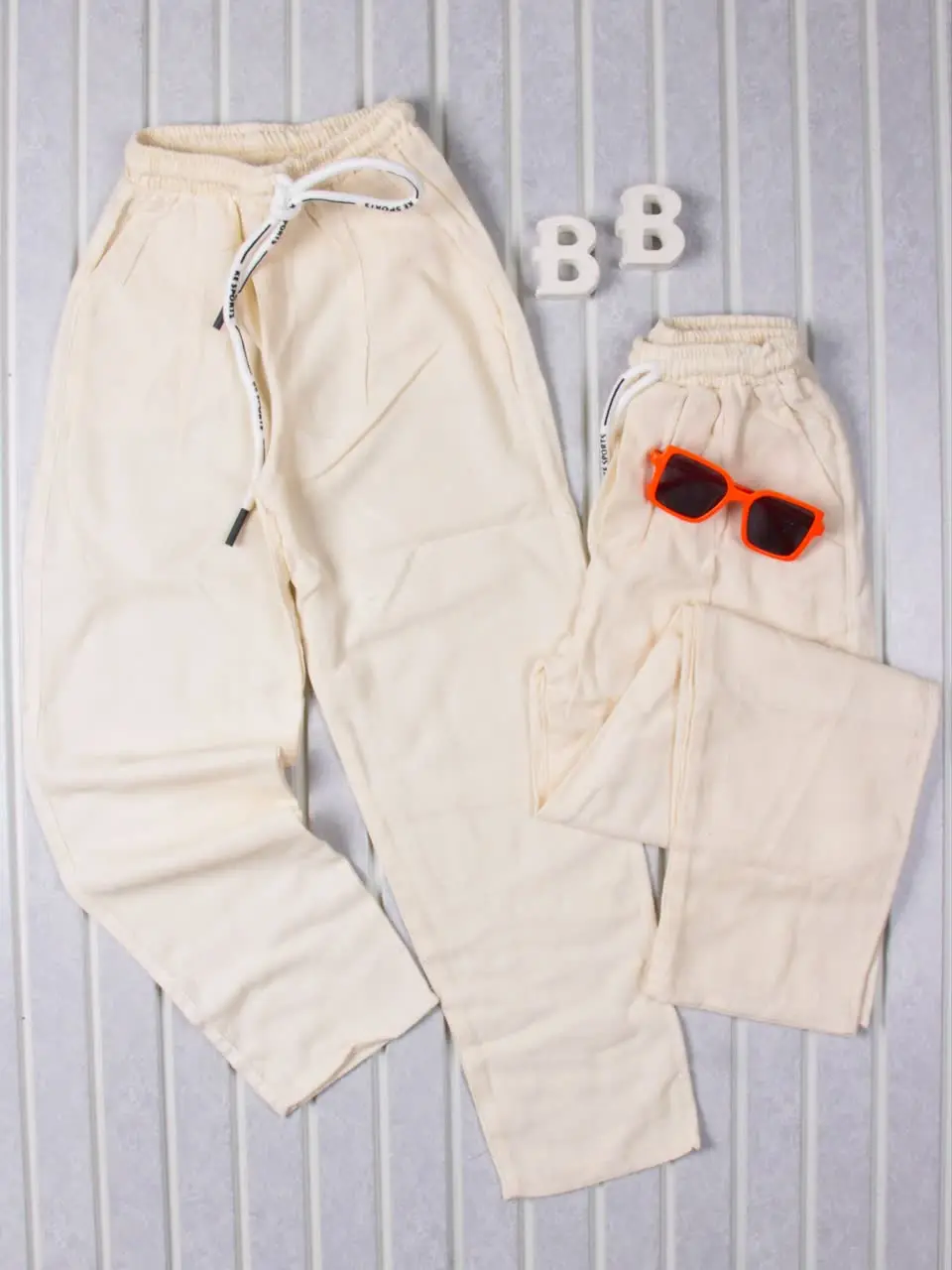 💢شلوار راسته ساده بنددار💢