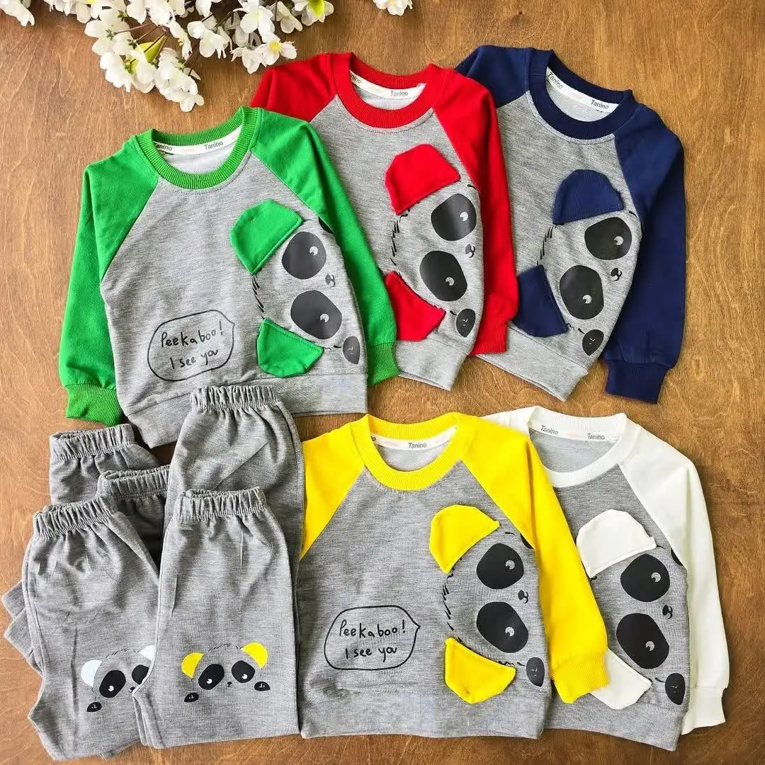 بلوز شلوار پاندای گوش دار ملانژ
