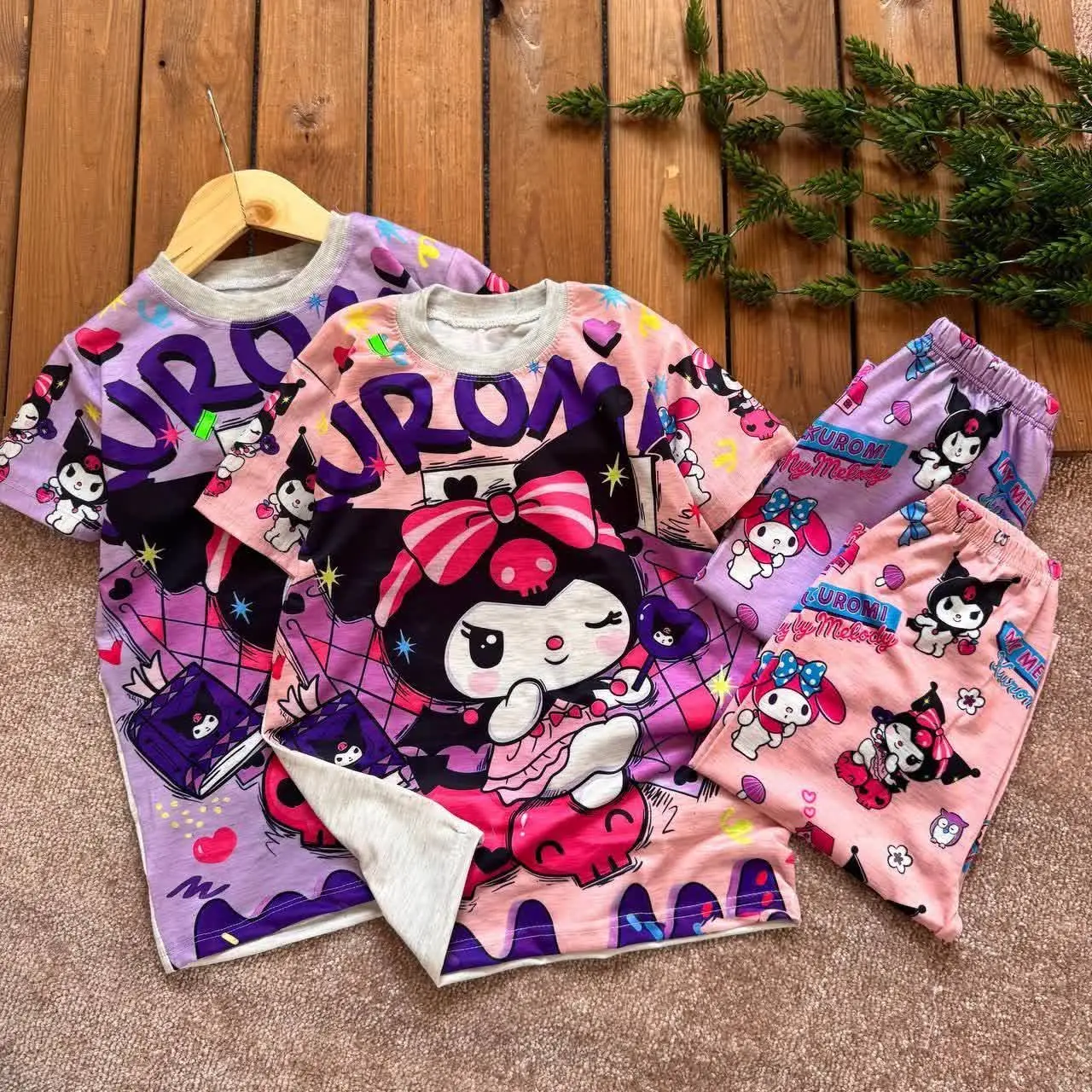 💞 ست تیشرت شلوارک پاپیون دخترانه💞
