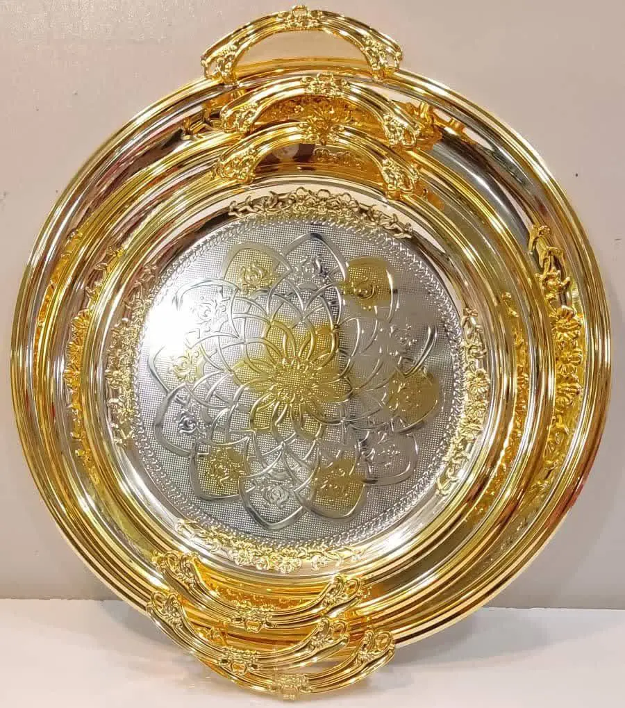 سینی سه تکه استیل جنس اصل 
