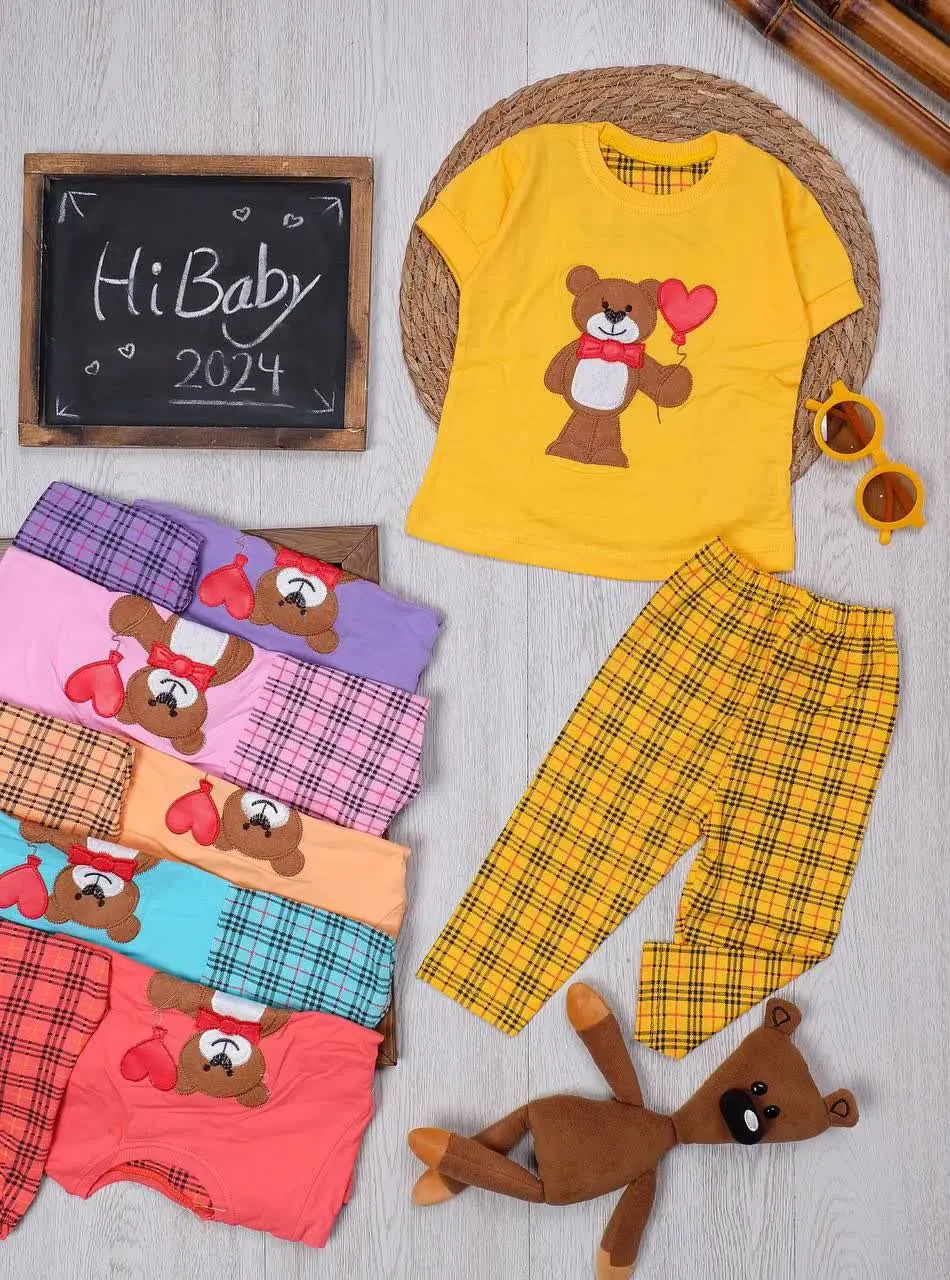 👫تیشرت و شلوارک خرس قلبی👫
