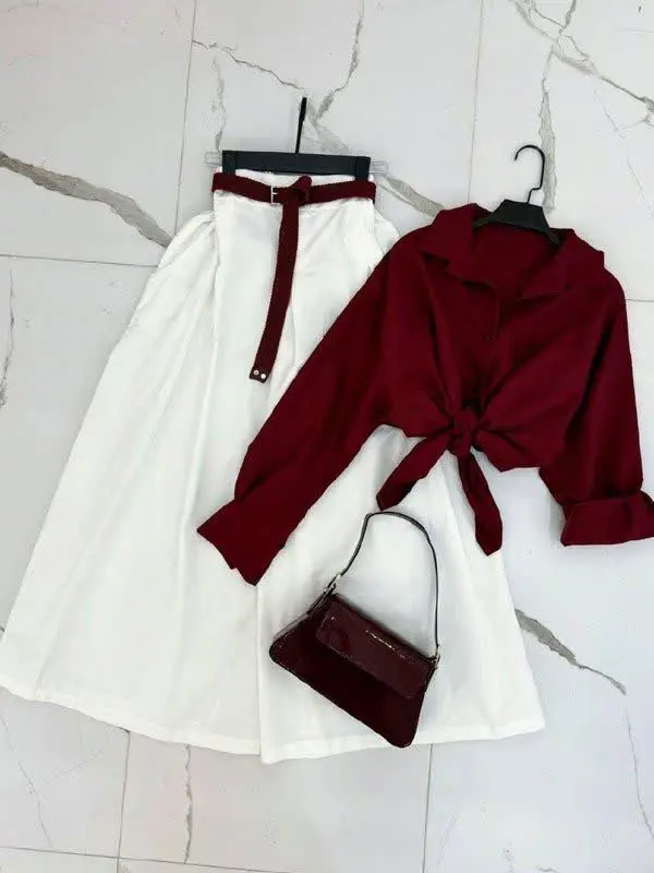 🌷نام: ست شومیز دامن سما