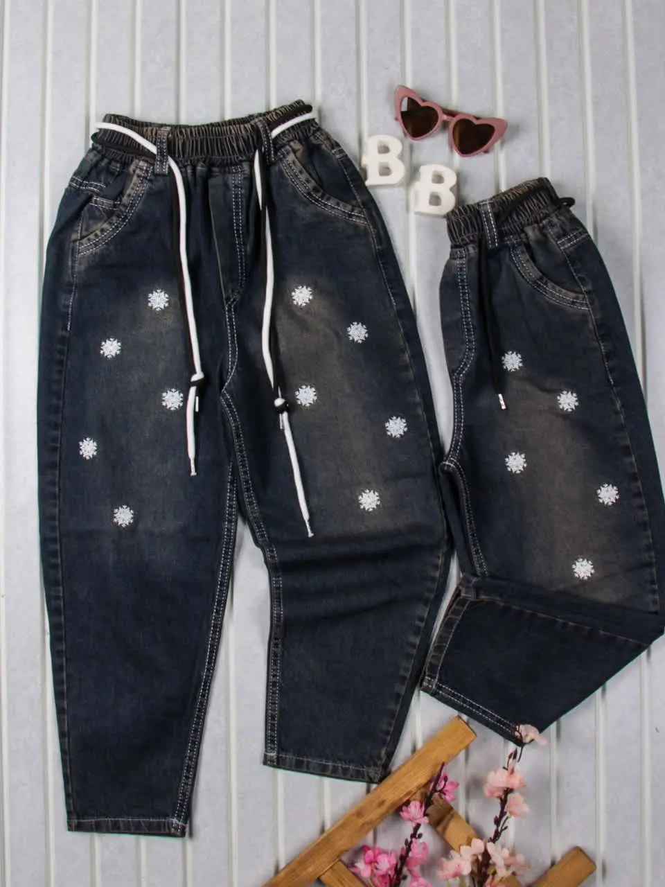 💢شلوار مام گلدوزی ۵گل ریز💢