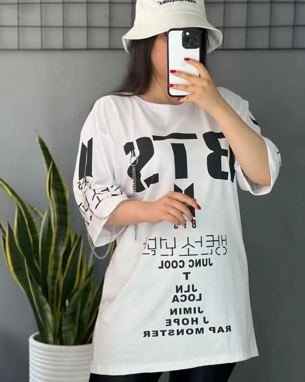 تیشرت لش BTS تک زنجیره شیک
