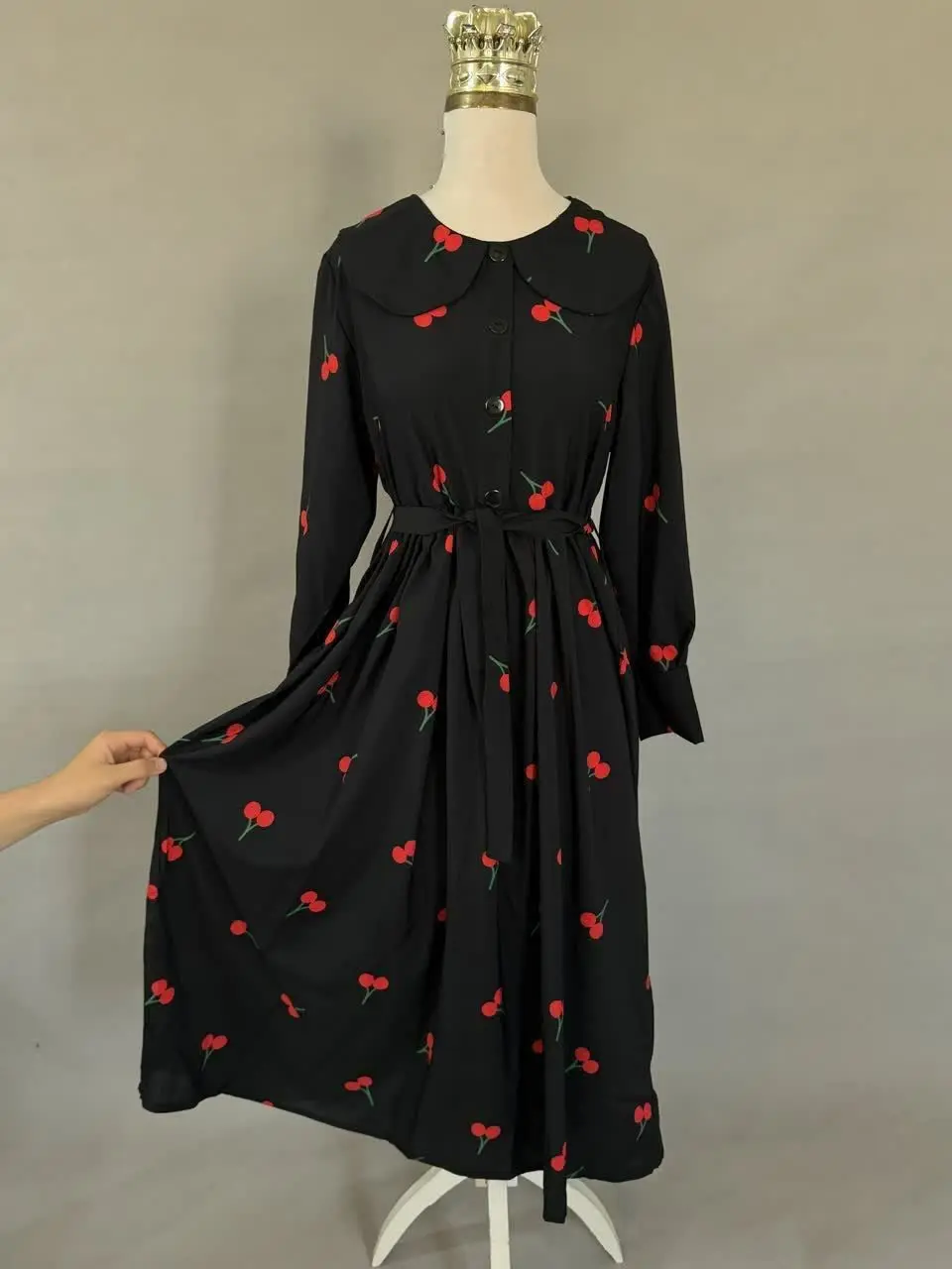 👚نام: پیراهن چین دار مدل طرح گیلاس شارژ کردم 😍😍🍒
