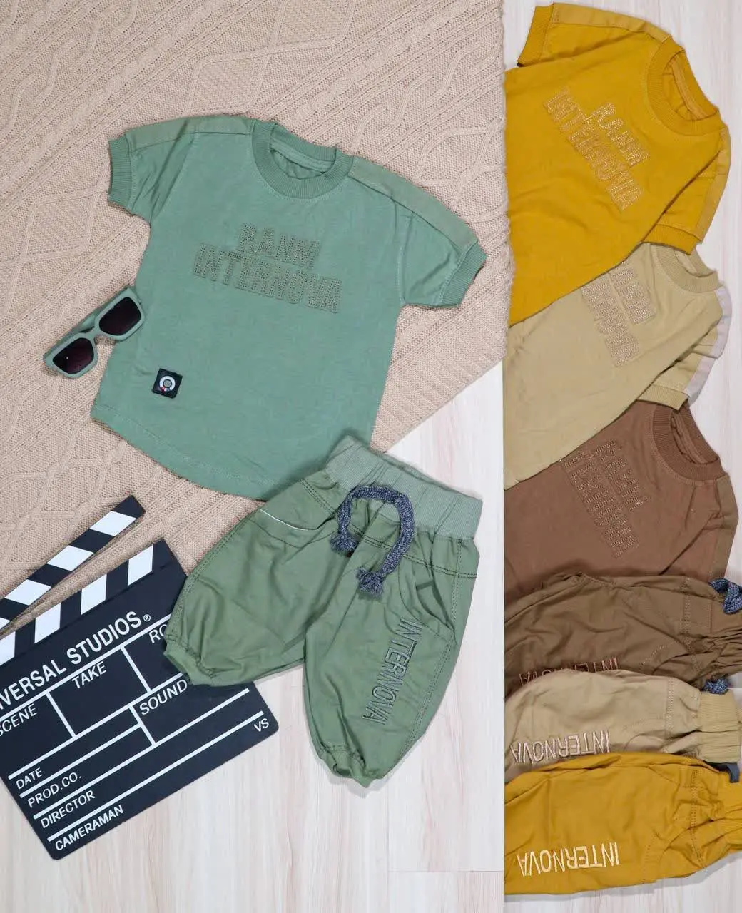 👫تیشرت و شلوارک کتان گلدوزی INTERNOVA 👫
